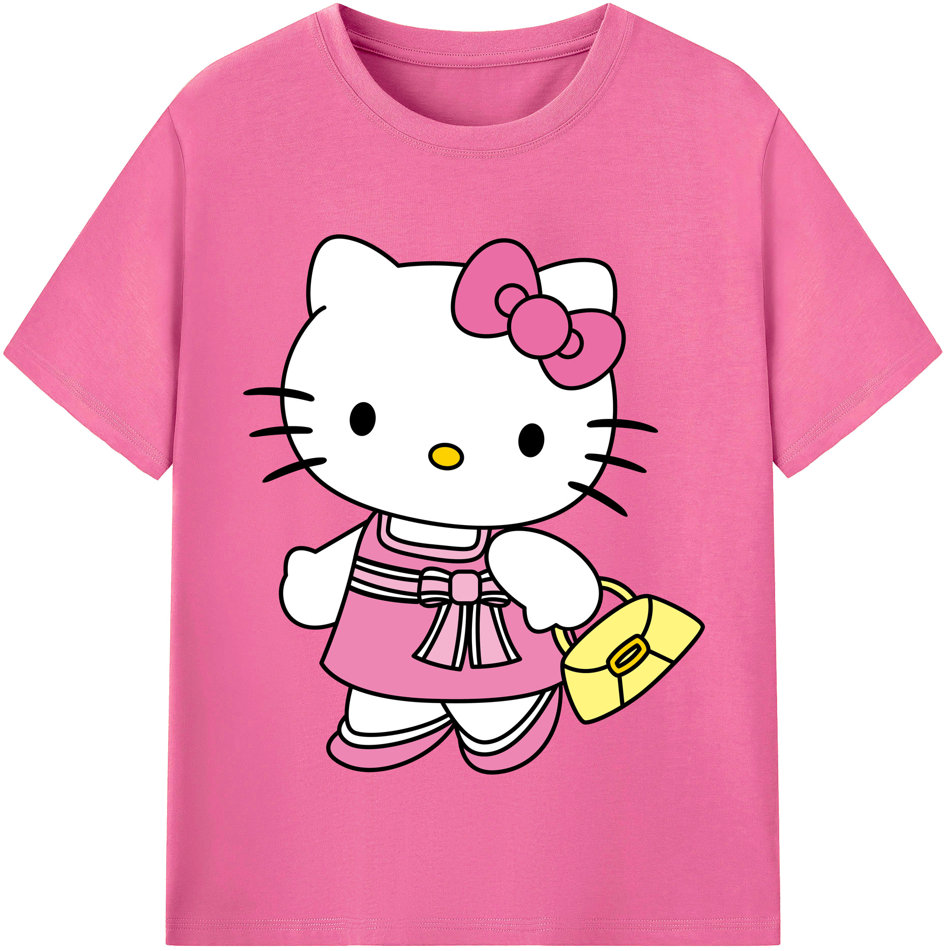 （画像用） Hello Kitty ハローキティ レディースカジュアルプリントTシャツ（綿100％）